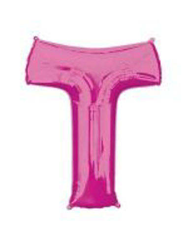 Picture of PINK LETTER T FOIL BALLOON